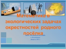 Математика в экологических задачах родного поселка