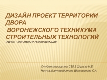 Дизайн проект территории двора