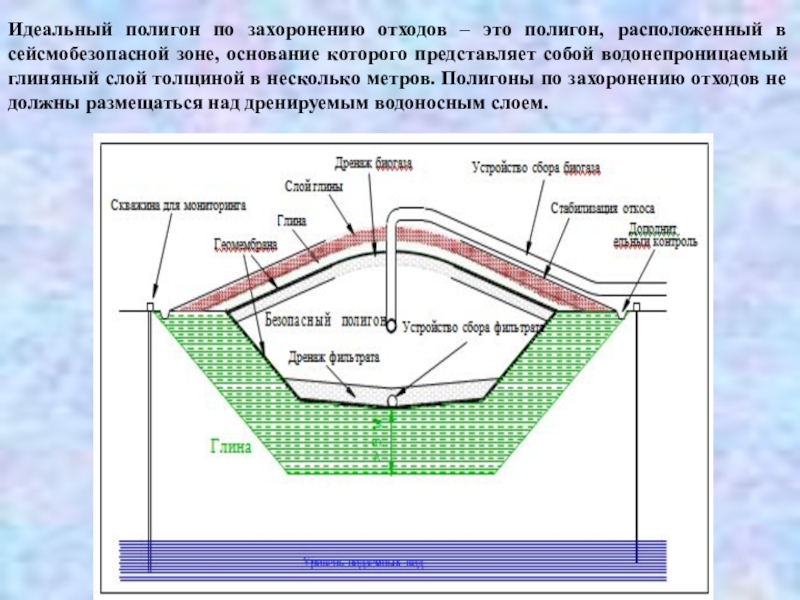 Карта полигона отходов