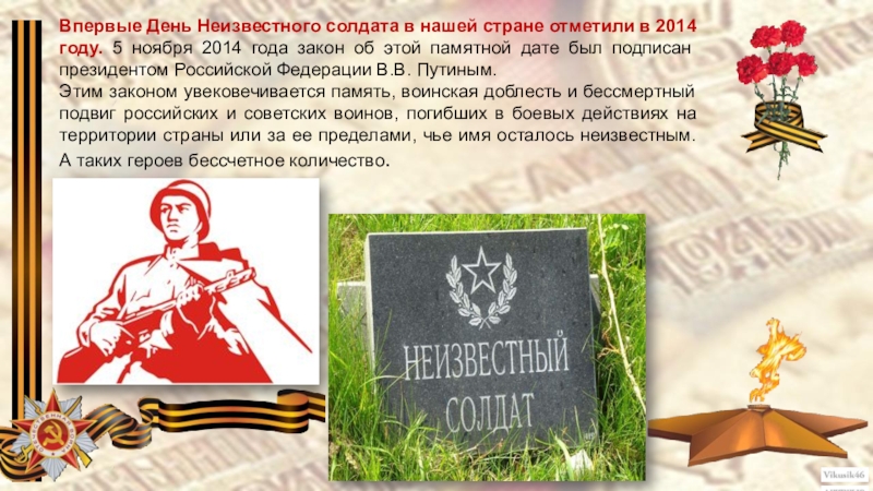 Презентация неизвестный солдат 3 декабря. 3 Декабря день неизвестного солдата в России презентация. День неизвестного солдата классный час 5 класс. День неизвестного солдата классный час 1 класс презентация. День неизвестного солдата презентация 4 класс.