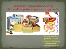 Презентация. Проект по окружающему миру на тему Микробы - друзья или враги?