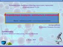 Микрофлора воздуха школьных помещений