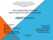 Презентация авторской ДОП МИРИНФО