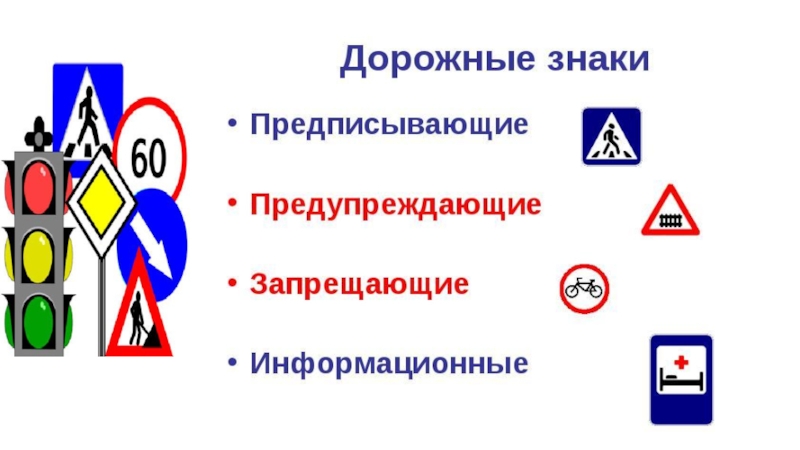 Знаки дорожного движения для детей презентация