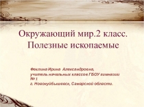 Презентация по Окружающему миру Полезные ископаемые (2 класс)