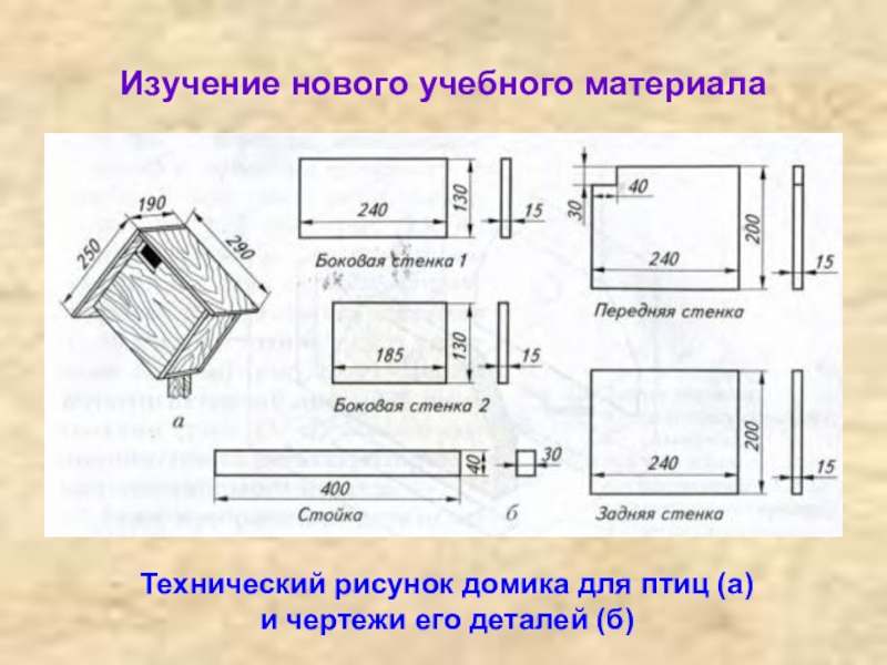 Чертеж для технологии 5 класс