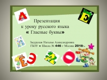 Презентация к уроку русского языка по теме Гласные буквы и звуки 1 класс