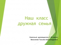 Презентация по окружающему миру на тему Наш класс - дружная семья (1 класс)