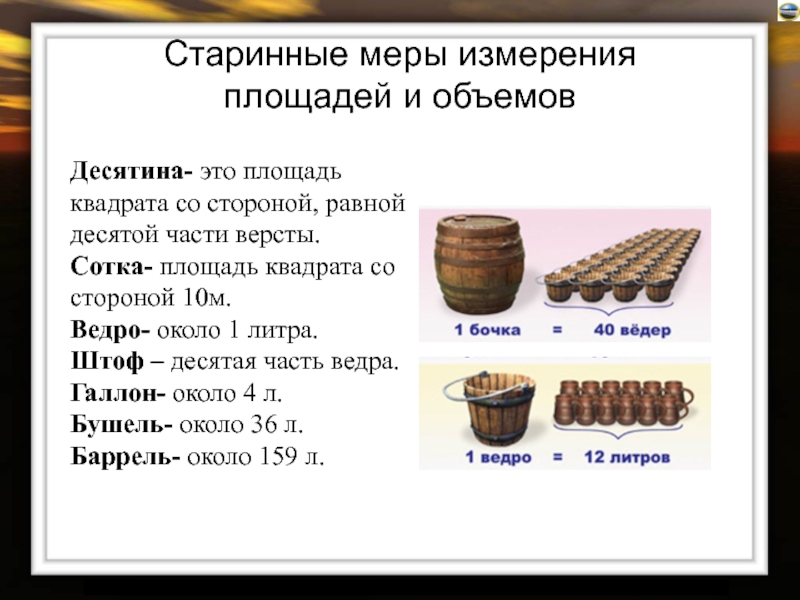 Международные меры объема проект