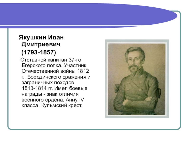 Доклад по теме Якушкин Иван Дмитриевич