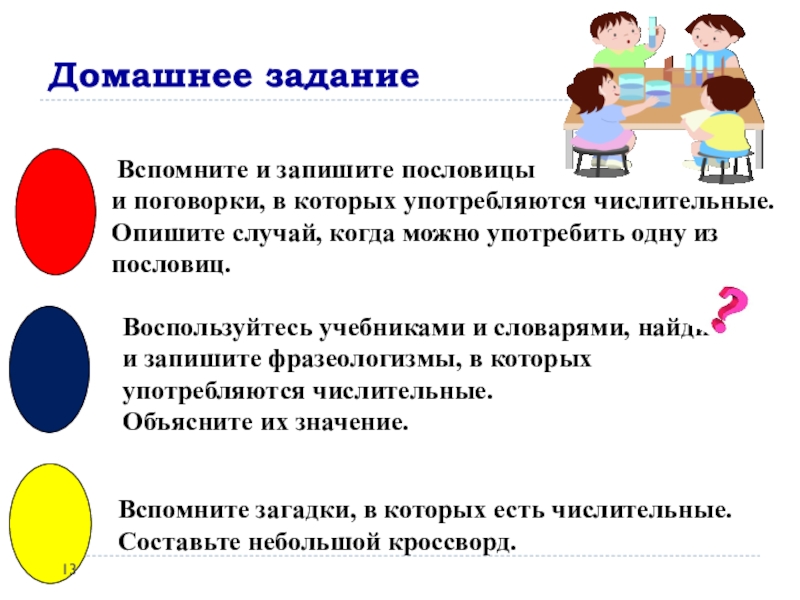 Представить случаю. Вспомните и запишите пословицы в. Записать пословицы и поговорки в которых употребляются числительные. Опишите случай, когда можно употребить одну из пословиц. Поговорки про домашнее задание.