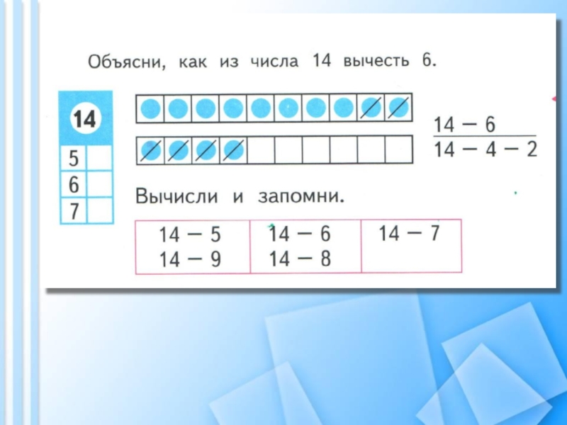 Презентация 1 класс математика вычитание 11