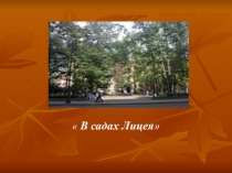 Презентация В садах лицея. (5 класс)