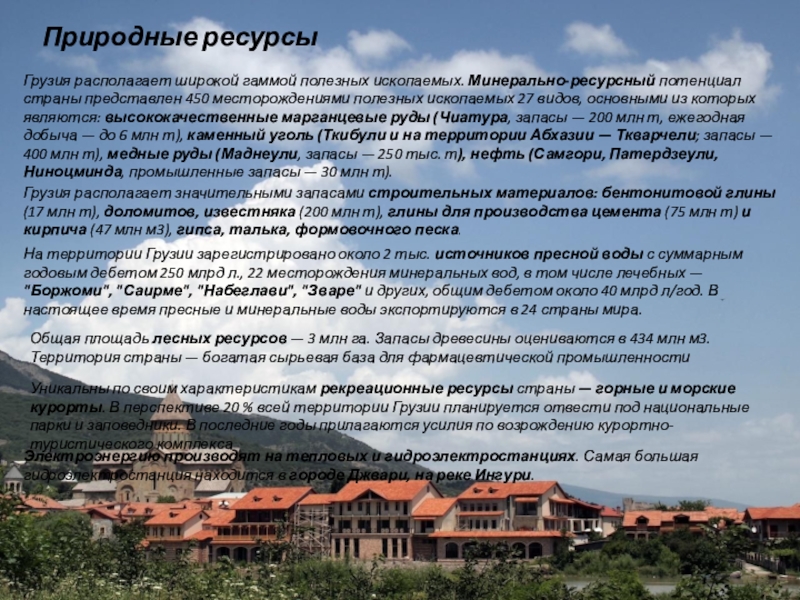 Ресурсы грузии