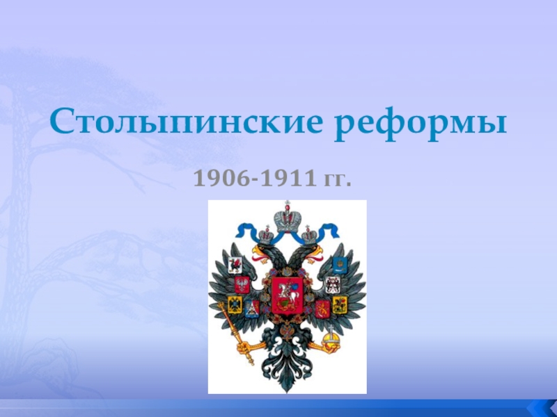 Столыпинские реформы1906-1911 гг.