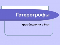 Презентация к уроку биологии на тему Гетеротрофы