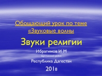 Презентация по физике на тему Звуковые волны