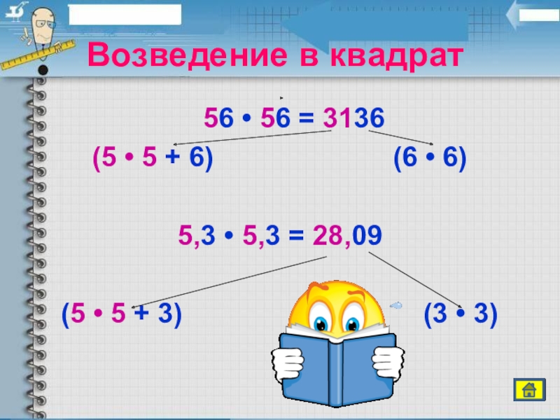 Возвести в квадрат