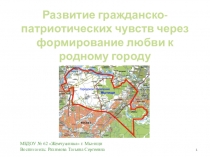 Презентация: Развитие гражданско-патриотических чувств через формирование любви к родному городу.