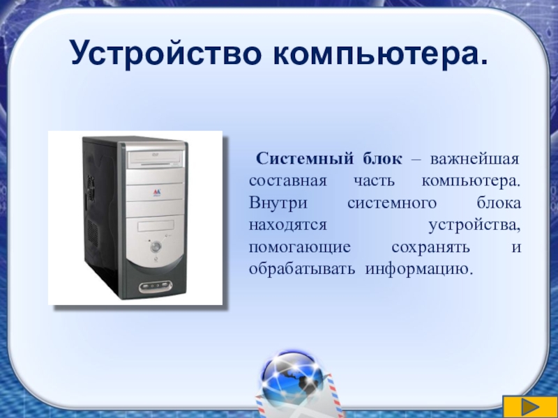 Системные устройства. Устройство системного блока. Части системного блока компьютера. Внутреннее устройство компьютера. Основные составные части компьютера.