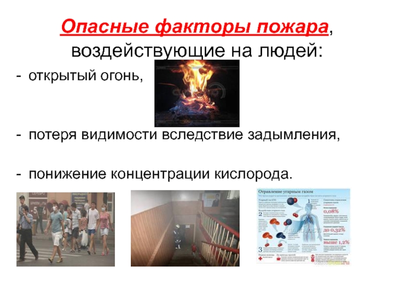 Опасные факторы пожара пониженная концентрация кислорода. Опасные факторы пожара. Факторы пожара воздействующие на людей. Опасные факторы пожара воздействующие на людей. Опасные факторы пожара открытый огонь.