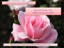 Презентация Дидактическая игра Цветочный магазин