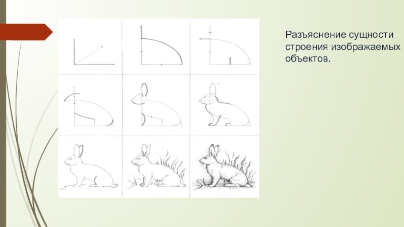 Разъяснение сущностистроения изображаемыхобъектов.