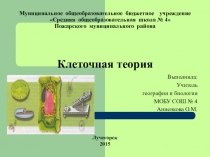 Презентация по биологии на тему: Клеточная теория (10 класс)
