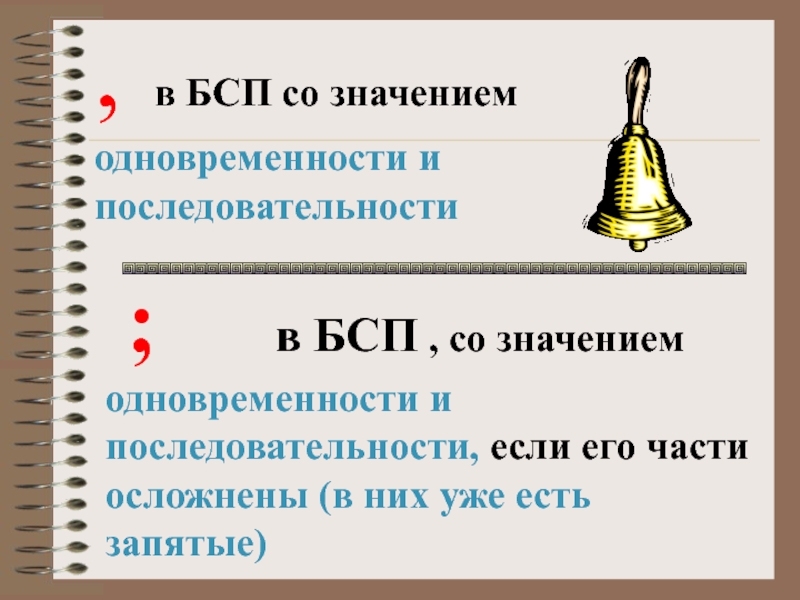 Запятая и точка с запятой в бсп урок 9 класс презентация