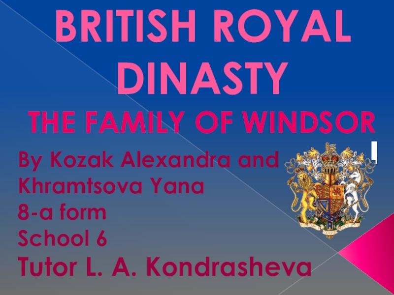Презентация Презентация по английскому языку на тему British Royal Dynasty. The Dynasty of Windsor.