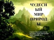 Презентация по окружающему миру на тему Чудесный мир природы (3 класс)