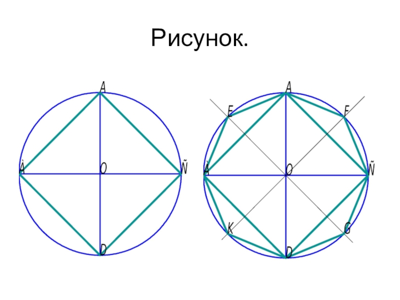 Рисунок с помощью линейки и циркуля и линейки