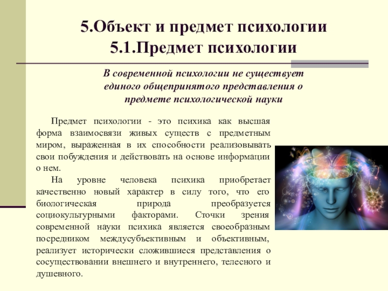 Доклад: Современная психология и ее место в системе наук. Психология и естествознание