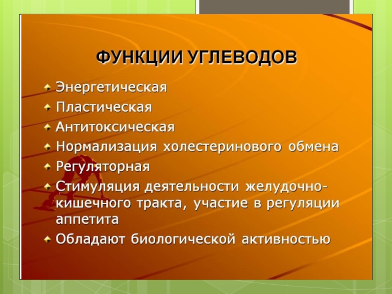 Углеводы и их роль и значение в жизни человека презентация