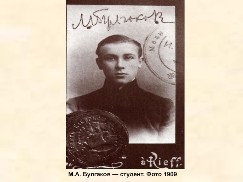 Булгагов. Булгаков 1919.