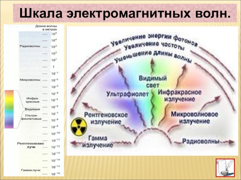 Спектр электромагнитного излучения презентация 9 класс