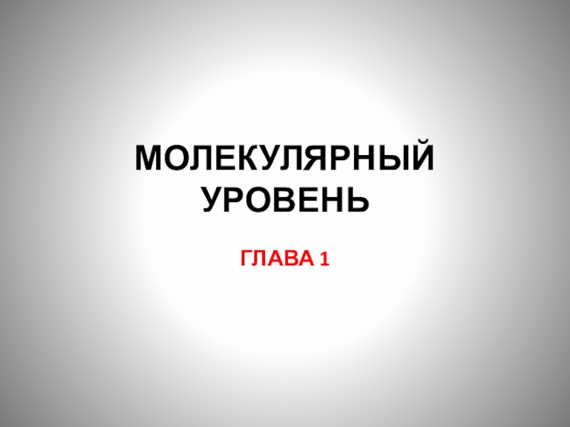 Презентация к уроку биологии в 9 классе МОЛЕКУЛЯРНЫЙ УРОВЕНЬ