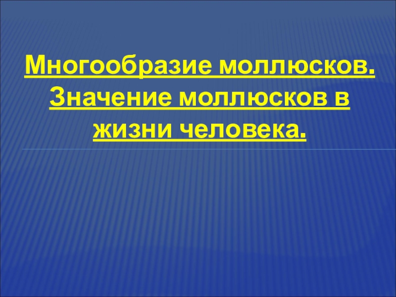 Презентация по биологии на темуМногообразие моллюсков. Значение моллюсков в жизни человека.