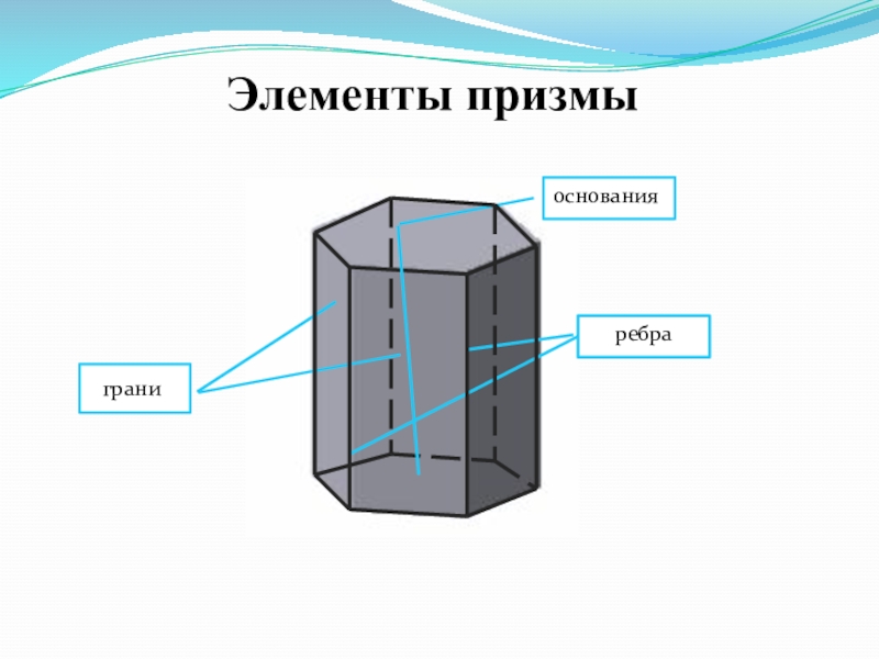 Призма сколько граней. Ребра Призмы. Прямая Призма ребра. Грани и ребра Призмы. Сечение пятиугольной Призмы.