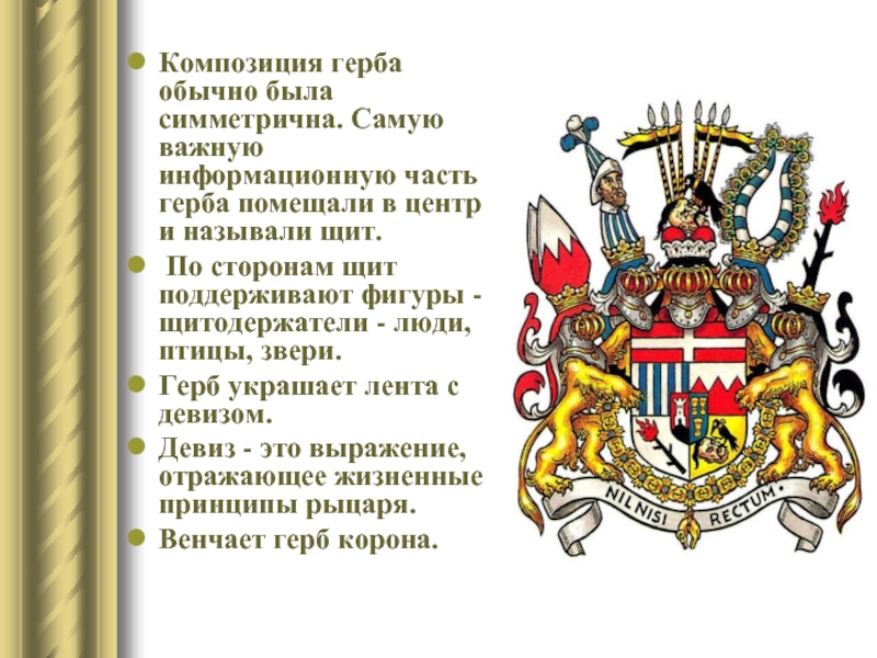 Части гербов. Композиция герба. Строение герба. Составление композиции герба. Геральдическая композиция.