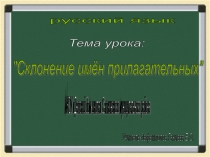 Презентация по русскому языку на тему Склонение прилагательного