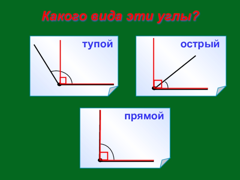 Дано видов углов. Углы. Острый угол это угол который. Прямой угол тупой или острый. Какой угол прямой тупой и острый.