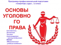 Дополнительный материал по теме Основы уголовного права