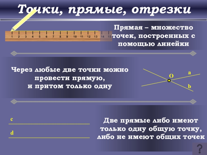 Презентация точки и прямые 7 класс мерзляк