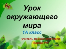 Презентация по окружающему миру на тему Охрана природы (1 класс)