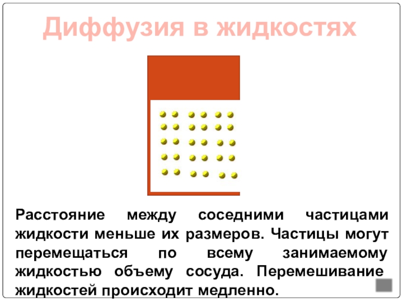 Расстояние между соседних частиц вещества. Диффузия в жидкостях. Что такое диффузия 7 класс. Диффузия в жидкостях и перемешивание. Расстояние между частицами жидкости.