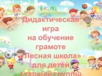 Презентация Дидактическая игра Лесная школа старшая группа