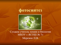 Презентация к уроку по биологии в 10 классе по теме Фотосинтез