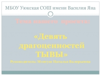 Проект Девять драгоценностей Тувы 3 класс