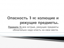 Презентация по ОБЖ на тему правила безопасности дома